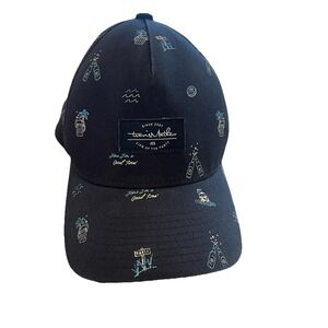 Travis Mathew Hat Cap Snap Back Mens Navy Party Print Here For A Good Time